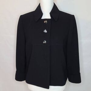 TAHARI Women's 3 Button ASL Jacket Blazer Classic Black sz 8